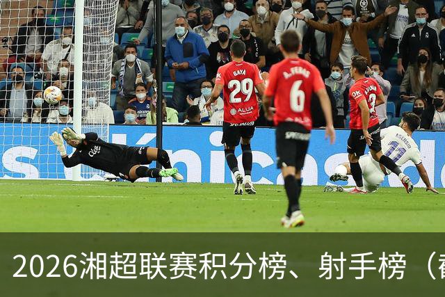 2026湘超联赛积分榜、射手榜（截至10月24日）